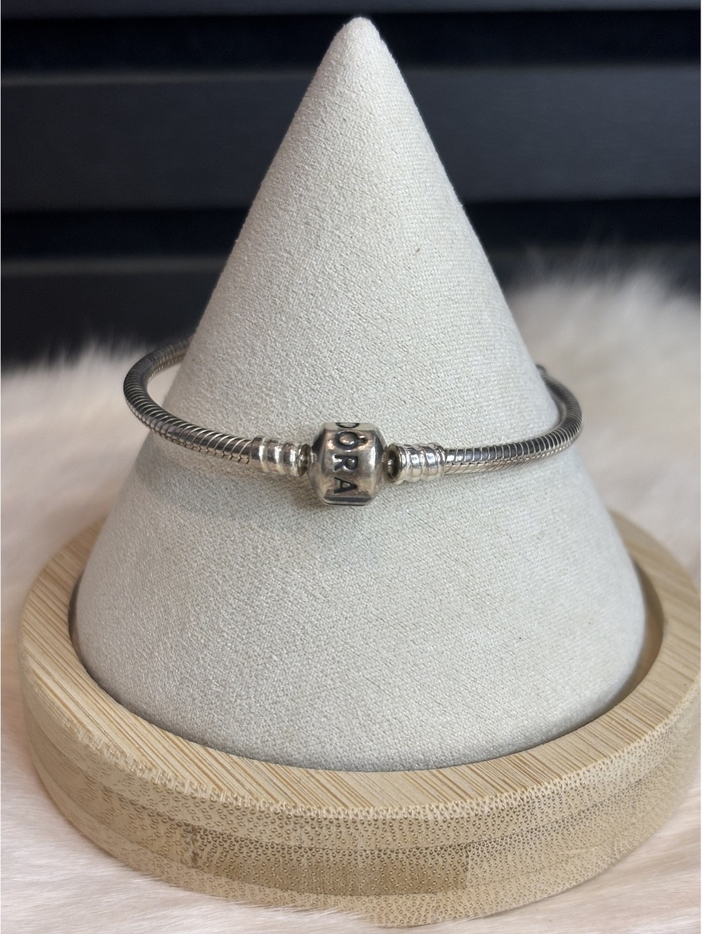 Pandora Classic Silver Snake Chain Bracelet Size 6.5